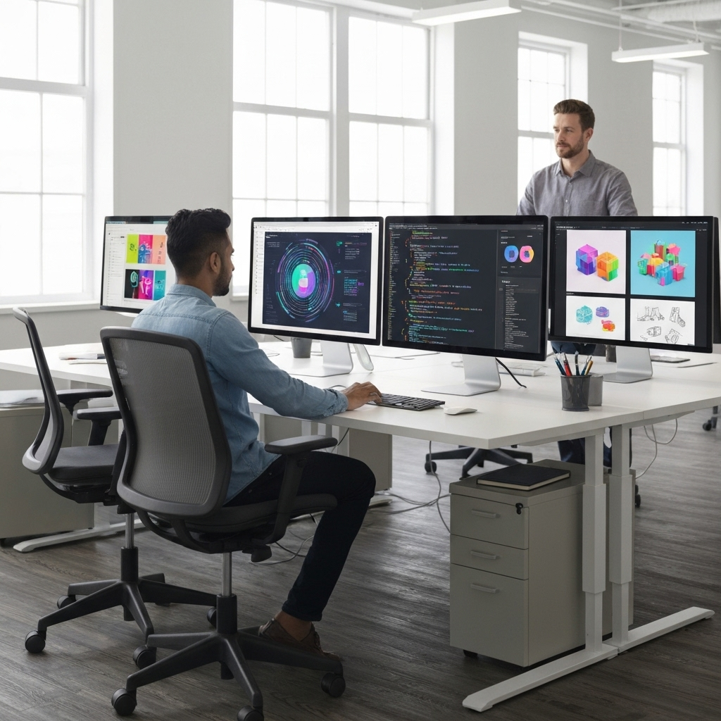 Pixeldecode design workspace showcasing digital products